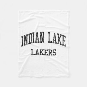 Indian Lake High School Hs Lewistown Oh Vintage Sr Fleece Blanket