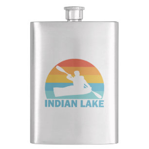 Indian Lake New York Kayak Hip Flask
