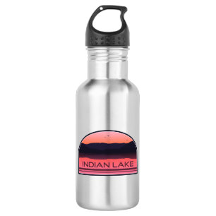 Indian Lake New York Red Sunrise 532 Ml Water Bottle