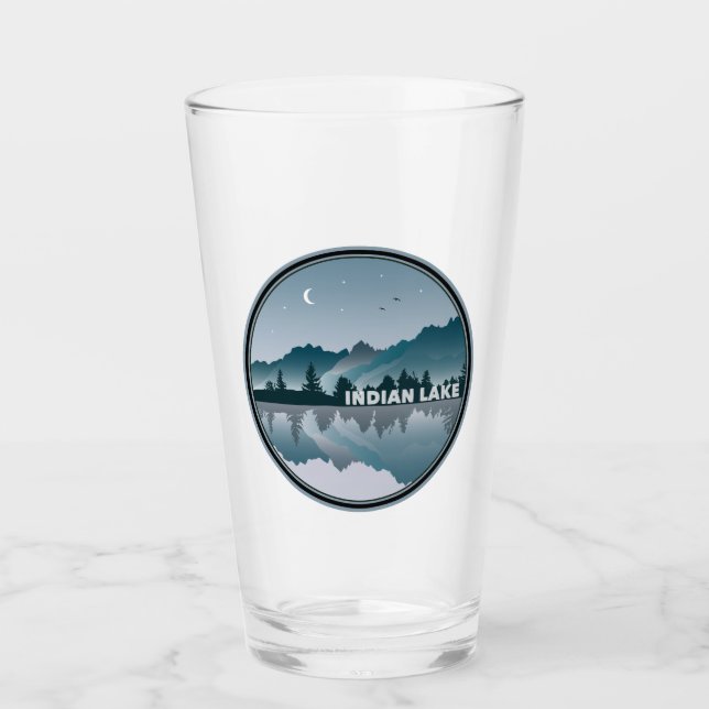 Indian Lake New York Reflection Glass (Front)