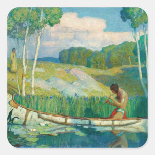 Indian Love Call by Newell Convers Wyeth Square Sticker