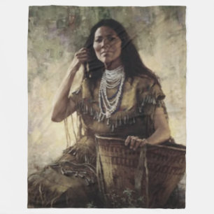 INDIAN MAIDEN FLEECE BLANKET