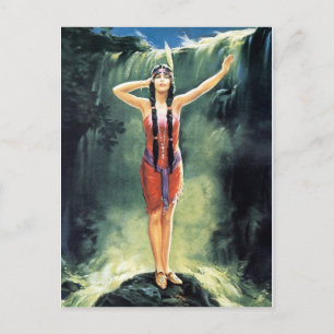 Indian Maidens 1920s Calendar Girls Postcard