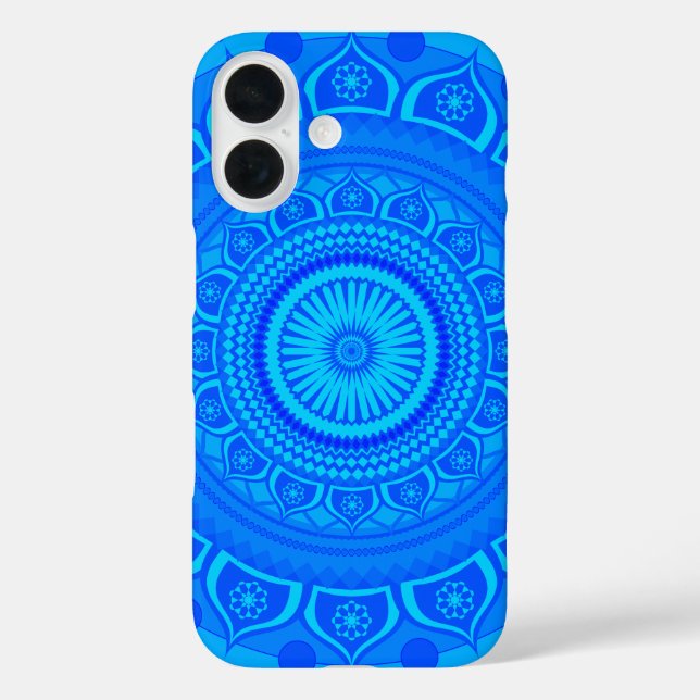 Indian mandala Blue Case-Mate iPhone Case (Back)
