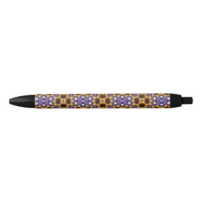 Indian Mandala Geometric Art Deco Seamless Pattern Black Ink Pen (Front)