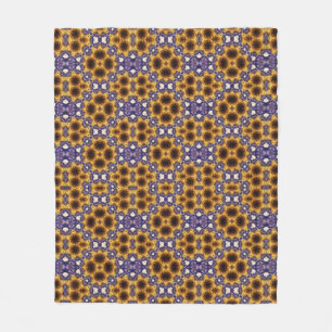 Indian Mandala Geometric Art Deco Seamless Pattern Fleece Blanket