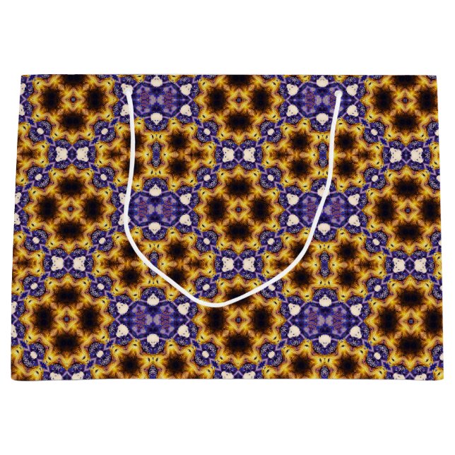 Indian Mandala Geometric Art Deco Seamless Pattern Large Gift Bag (Front)