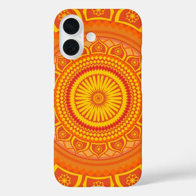 Indian mandala Orange Case-Mate iPhone Case (Back)