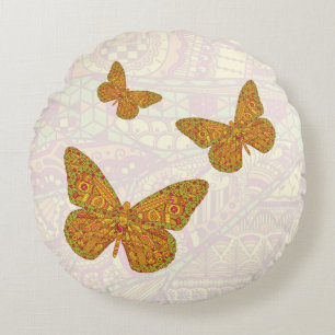 Indian Monarch Round Pillow