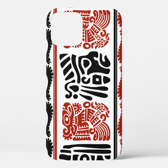 Indian motifs, black red, seamless pattern. Case-Mate iPhone case (Back)