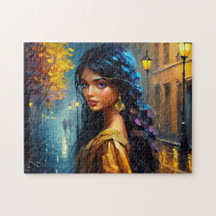 Indian Motives, Digital Modern, Colourfully Jigsaw Puzzle