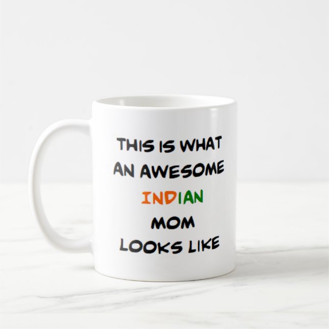 indian mum, awesome coffee mug (Left)