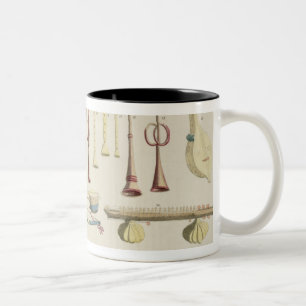 Indian Musical Instruments, plate 23 from 'Orienta Two-Tone Coffee Mug