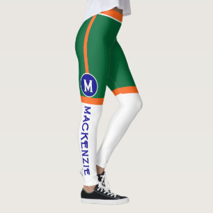 Indian National Flag Colours with MONOGRAM Leggings