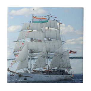 Indian Navy sail training ship Tarangini  Ceramic Tile