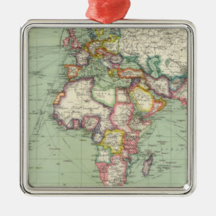 Indian Ocean, Atlantic Ocean Metal Tree Decoration