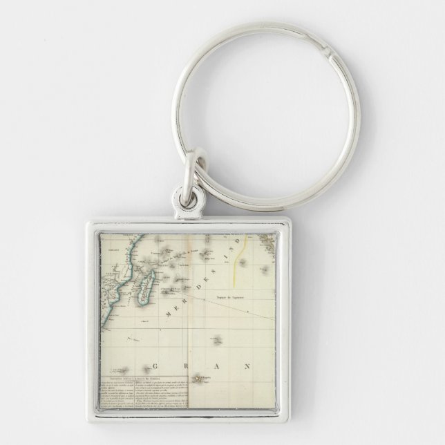 Indian Ocean Atlas Map Key Ring (Front)