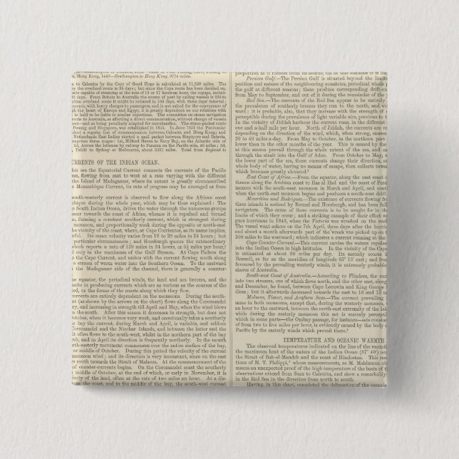 Indian Ocean continued 15 Cm Square Badge (Front)