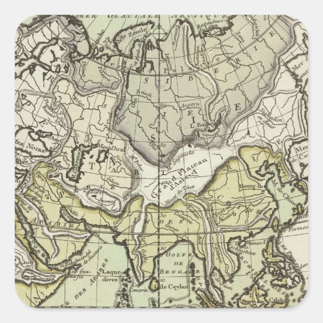 Indian Ocean Square Sticker (Front)