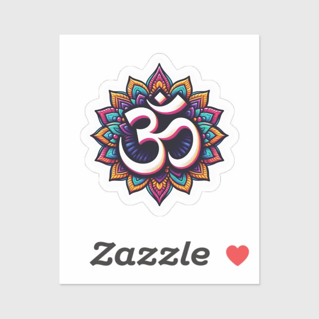 Indian Om meditation symbol sticker  (Sheet)
