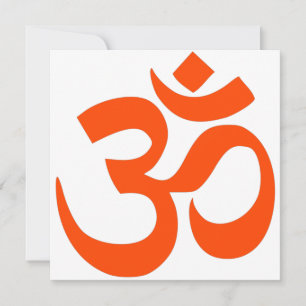 Indian Om Symbol Card
