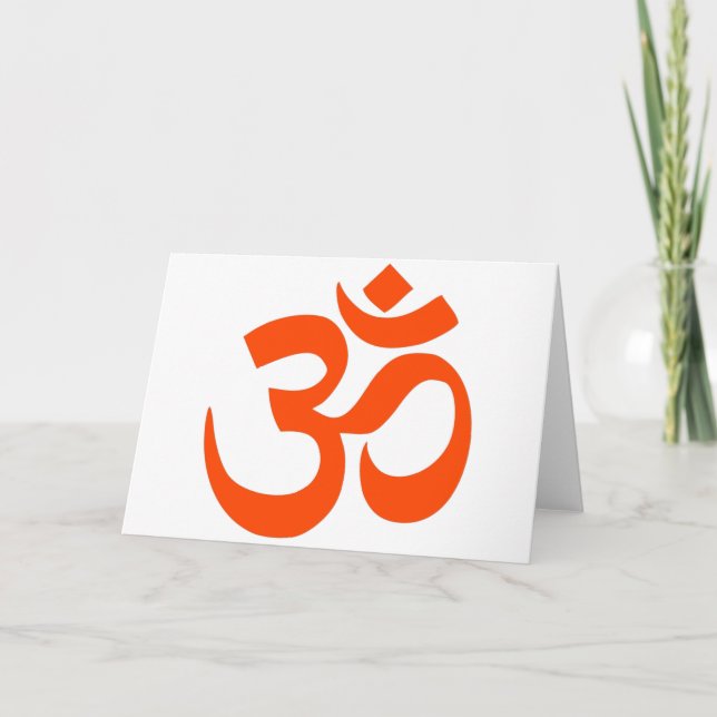 Indian Om Symbol Card (Front)