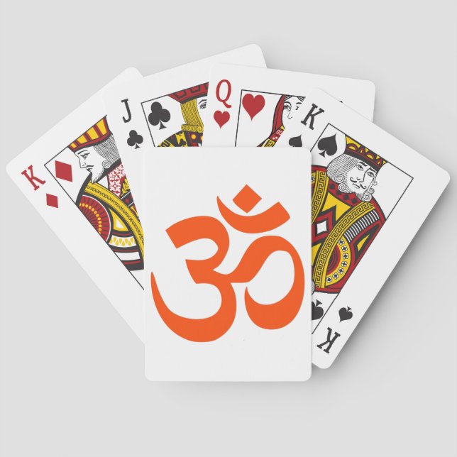 Indian Om Symbol Playing Cards (Back)