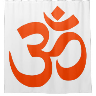 Indian Om Symbol Shower Curtain
