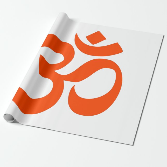 Indian Om Symbol Wrapping Paper (Unrolled)