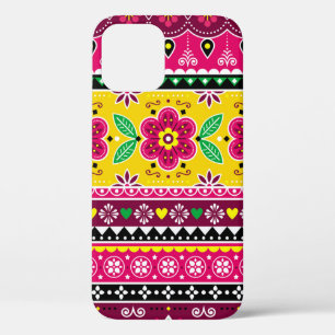 Indian or Pakistani truck art inspired seamless fo iPhone 12 Case