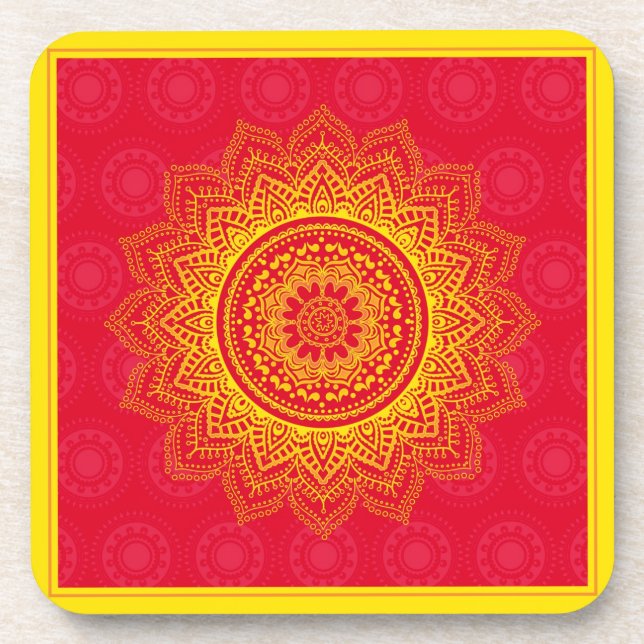 Indian ornament coaster (Front)