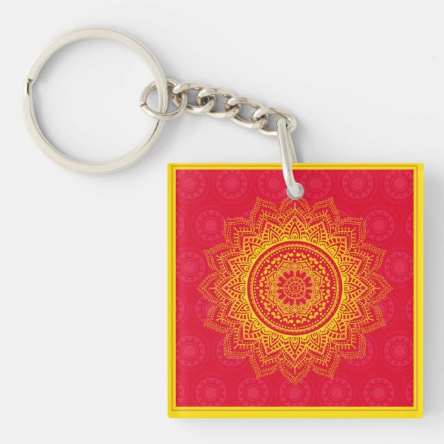 Indian ornament key ring (Front)