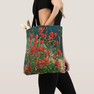 Indian Paintbrush Drawing Tote Bag
