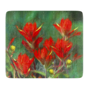 Indian Paintbrush Painting - Original Flower Art Cutting Board