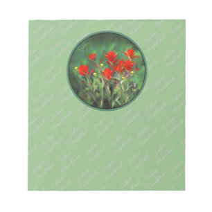 Indian Paintbrush Painting - Original Flower Art Notepad