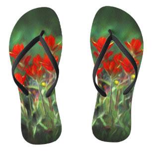Indian Paintbrush Painting - Original Flower Art Thongs