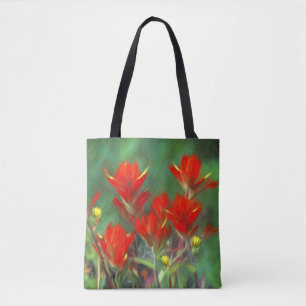 Indian Paintbrush Painting - Original Flower Art Tote Bag