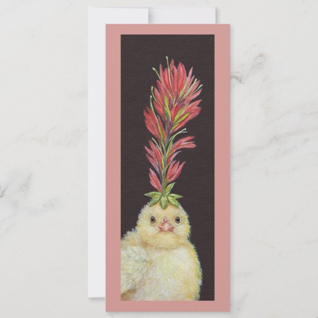 Indian Paintbrush Peep flat card (Front)