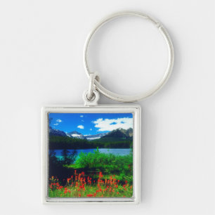 Indian Paintbrush Wildflowers Key Ring