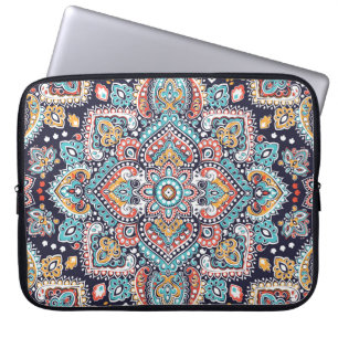Indian Paisley: Ethnic Mandala Pattern Laptop Sleeve