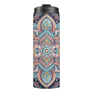 Indian Paisley: Ethnic Mandala Pattern Thermal Tumbler