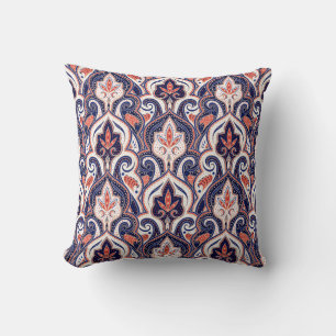 Indian Paisley: Floral Medallion Seamless. Cushion