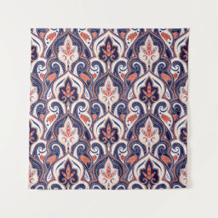 Indian Paisley: Floral Medallion Seamless. Tapestry