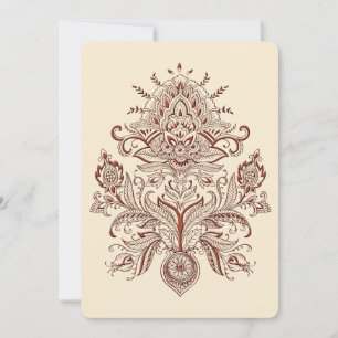 Indian Paisley Invitation