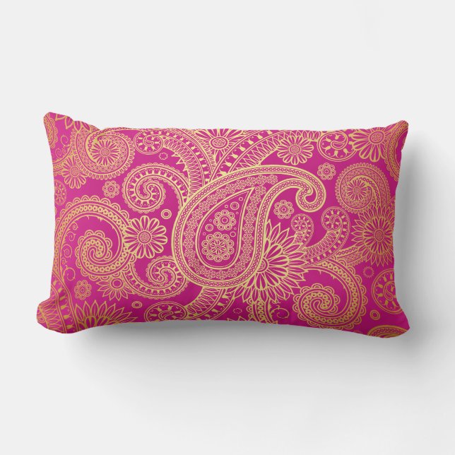 Indian Paisley Lumbar Cushion (Front)