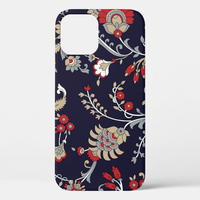 Indian paisley, navy background, traditional. Case-Mate iPhone case (Back)