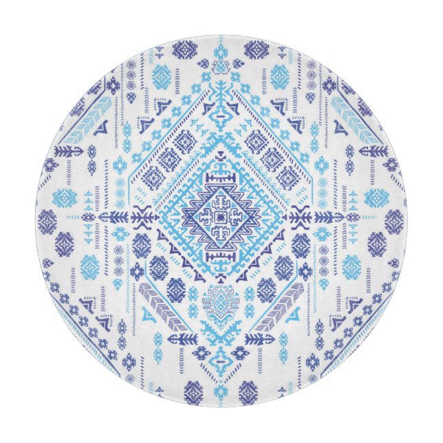 Indian paisley rug, ethnic mandala pattern. cutting board (Front)