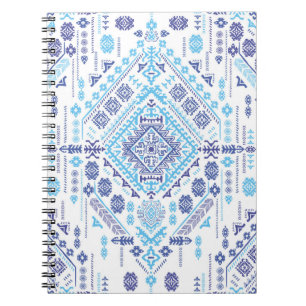 Indian paisley rug, ethnic mandala pattern. notebook