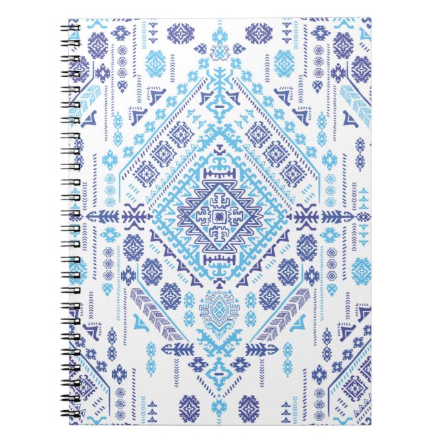 Indian paisley rug, ethnic mandala pattern. notebook (Front)