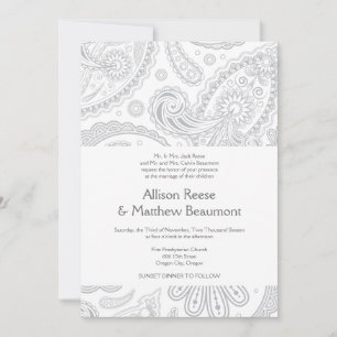 Indian Paisley Wedding Invitation